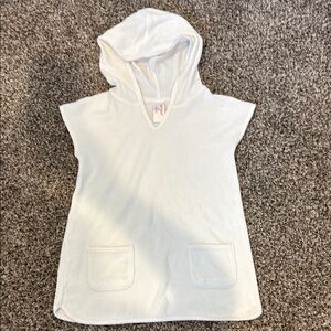 Kids White Hooded Swim Cover